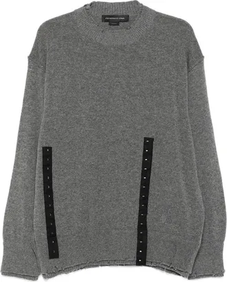 Federico Cina Button-embellished Frayed Sweater
