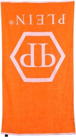 Philipp Plein Katoenen accessoire - Heren - Handdoeken - Oranje - ONE Size - Katoen - Home