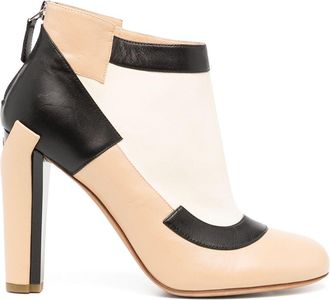 Chanel Stivali con design color-block - Marrone