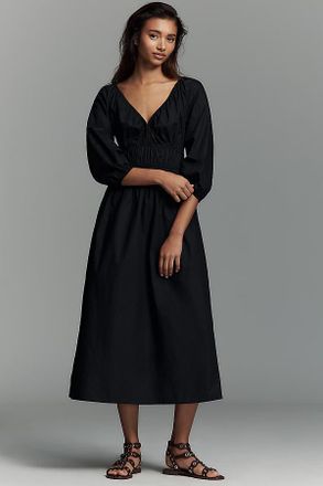 Rails Paio Cotton V-Neck Midi Dress