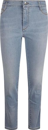 Ermanno Scervino Jeans, Dames, Blauw, XS, Katoen, Slim Jeans