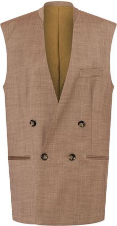 Philosophy di Lorenzo Serafini Gilet doppiopetto - Toni neutri