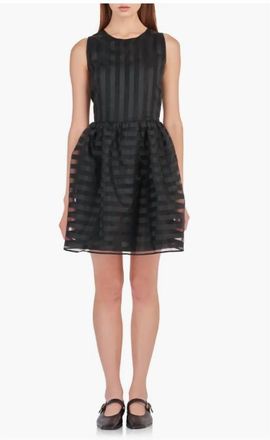 English Factory Sleeveless Mini Dress In Black