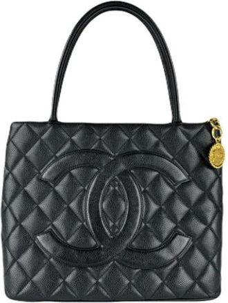 Chanel Pre-owned Handbags, female, Black, Size: ONE SIZE Pre-owned Vintage Handbag