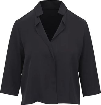 Peter Cohen Top met kraag - Zwart