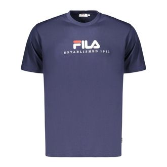 Fila T-Shirts, male, Blue, Size: XL Valsera Regular Logo T-shirt