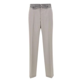 Maison Margiela Straight Trousers, male, Gray, Size: L Straight Trousers