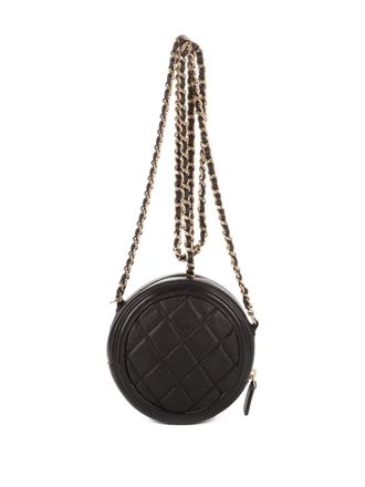 Chanel quilted cross body bag - women - Leather - One Size - Black