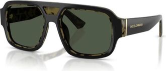 Dolce & Gabbana Square Zonnebrillen - Heren - Zonnebrillen - Zwart - 55 MM - Accessoires