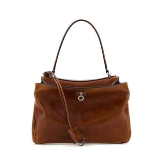 Balenciaga Brown Leather Small Rodeo Handbag Tan Cowboy Borse A Mano