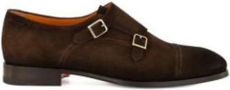 Santoni Axel Monk Schoenen - Heren - Platte Schoenen - Bruin - 45 EU - Schoenen