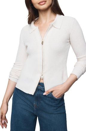 Splendid Georgie Two-Way Zip Sweater in Pale Oak Heather at Nordstrom, Size X-Small
