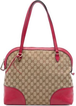 Gucci Pre-owned Vintage Schoudertas - Dames - Vintage Schoudertas - Beige - ONE Size - Leer - Vintage