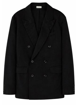 Dries Van Noten Balto Viscose-Blend Double-Breasted Blazer