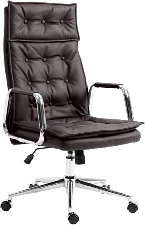 Clp Silla De Oficina Sotira De Cuero Genuino Marr&oacute;n