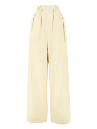 Jil Sander pleated elasticated trousers - Beige