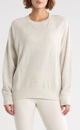 Zella Drew Crewneck Sweatshirt in Ivory Grey Heather at Nordstrom Rack, Size X-Small