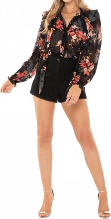Bishop + Young Floral Blouse In Night Bloom
