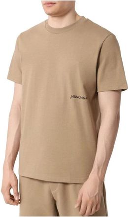 Hinnominate Hinnominate, Tops, Heren, Bruin, M, Katoen, T-shirt met logo print