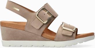 Mephisto Womens Ysabel Wedge Sandal In Light Taupe