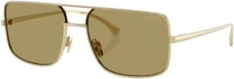 Chanel Sunglasses, female, Yellow, Size: 60 MM Pilot Sunglasses