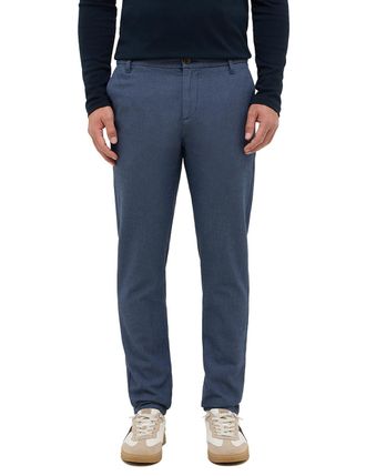 Mustang 5-Pocket-Hose MUSTANG Herren Style Daytona Chino, Herren, Gr. 33, L&auml;nge 34, 5444 mittelblau, Web, 98% Baumwolle, 2% Elasthan, unifarben, slim fit, Hos