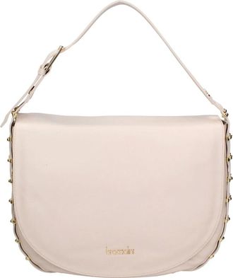 Braccialini Eridana Hobo Tas - Dames - Tassen - Beige - Maat: ONE Size Leer