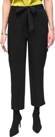 Joseph Ribkoff Stretch Woven Pull On Cargo Pant In Black