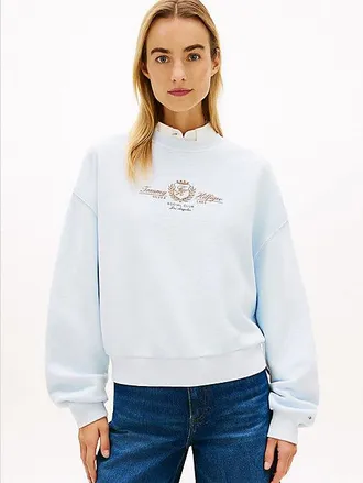 Tommy Hilfiger Crest Embroidery Relaxed Terry Sweatshirt