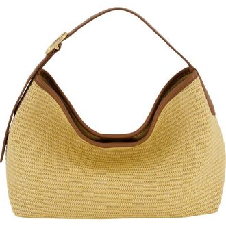Vince Small Vivian Raffia Hobo Bag in Natural at Nordstrom