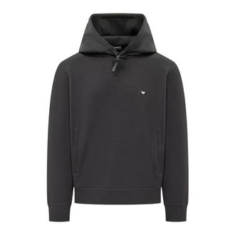 Emporio Armani Hoodies & sweatvesten, Heren, Blauw, XL, Hooded Sweatshirt