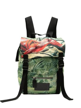 Valentino Garavani 2000-2017 Roger Dean Red Dragon Nylon backpack - Verde