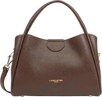 Lancaster Ida Double Handbag - Dames - Handtassen - Bruin - ONE Size - Leer - Tassen