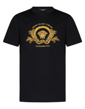 T shirt versace noir sales