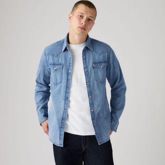 Levi's Barstow Standard Fit Western Shirt - Mens - 2XL - Blue