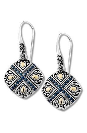 Samuel B. Two-Tone Black Spinel Drop Earrings in Blue at Nordstrom Rack
