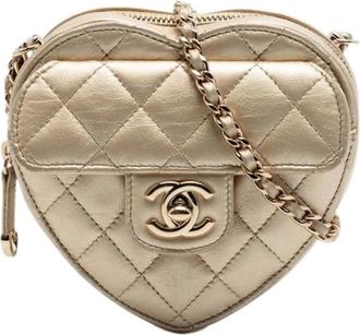 Chanel Pre-owned Vintage Crossbody Bag - Dames - Vintage Schoudertas - Beige - ONE Size - Leer - Vintage