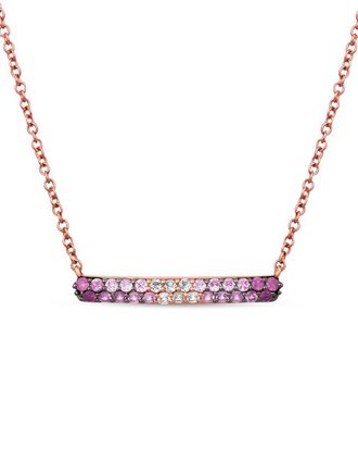Le Vian Strawberry Ombre 14K Rose Gold 0.78 Ct. Tw. Gemstone Necklace