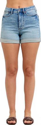 Judy Blue High Waist Tummy Control Slim Denim Short In Blue