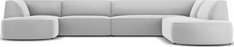 CXL by Christian Lacroix 7-Sitzer Designer Panorama Sofa Charles mit langer Seite rechts - Samtbezug