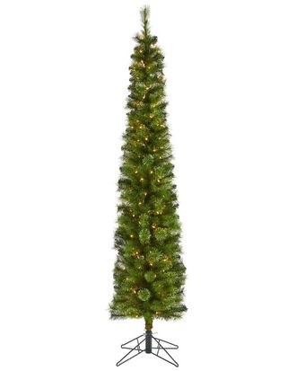 Nearly Natural 7Ft Green Pencil Artificial Christmas Tree