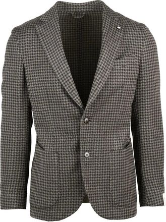 L.B.M. 1911 Rounded Wool Jacket with M&eacute;lange Texture