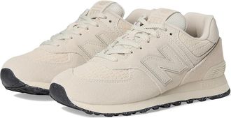 New Balance Classics 574 Womens Shoes White/Bone : 11.5 B - Medium, Suede/Textile