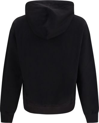 Dolce & Gabbana Mens Cotton Hoodie With Logo Plaque Black Sweatshirts Sweater