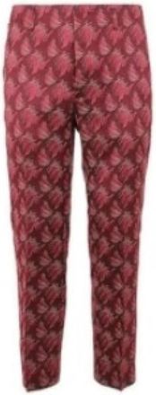 Dries Van Noten Slim-fit Broeken - Heren - Slim Fit Broeken - Rood - L - Polyester - Broeken