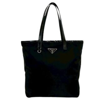 Prada Pre-owned Tote Bags, female, Black, Size: ONE SIZE Pre-owned Nylon Leather Tote Bag