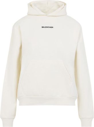 Balenciaga Off White Logo Hood Sweatshirt