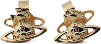 Vivienne Westwood Orecchini a bottone con placca Orb - Oro
