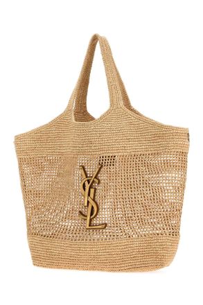 Saint Laurent Womens Raffia Maxi Icare Shopping Bag Naturale Borse A Mano