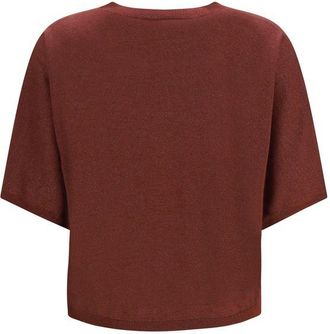 Brunello Cucinelli Womens Bordeaux Cashmere Sweatshirt Clothing